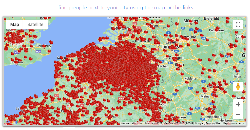 Search by map – Find users on the map based on their location Search By Map