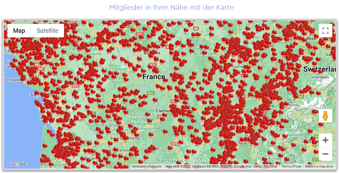 Finden Sie Benutzer auf der Karte basierend auf ihrem Standort