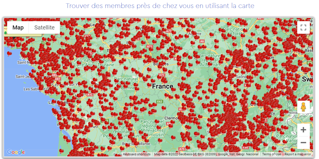 Recherche par carte - Trouvez des utilisateurs sur la carte en fonction de leur emplacement