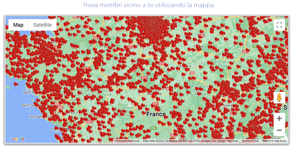 Trova gli utenti sulla mappa in base alla loro posizione