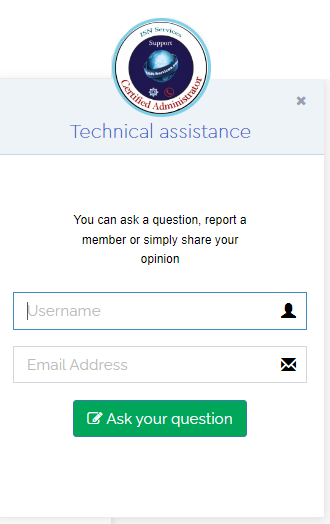 Technical assistance Chat Box